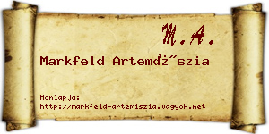 Markfeld Artemíszia névjegykártya
